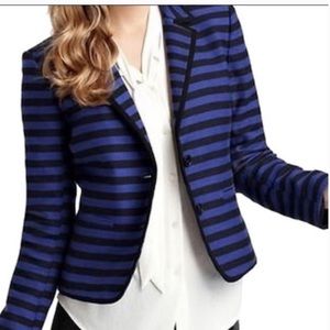 LOFT stripped blazer jacket blue black